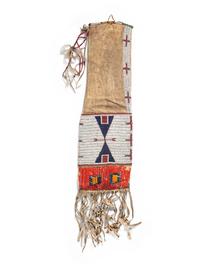 Sioux Beaded Hide Tobacco Bag