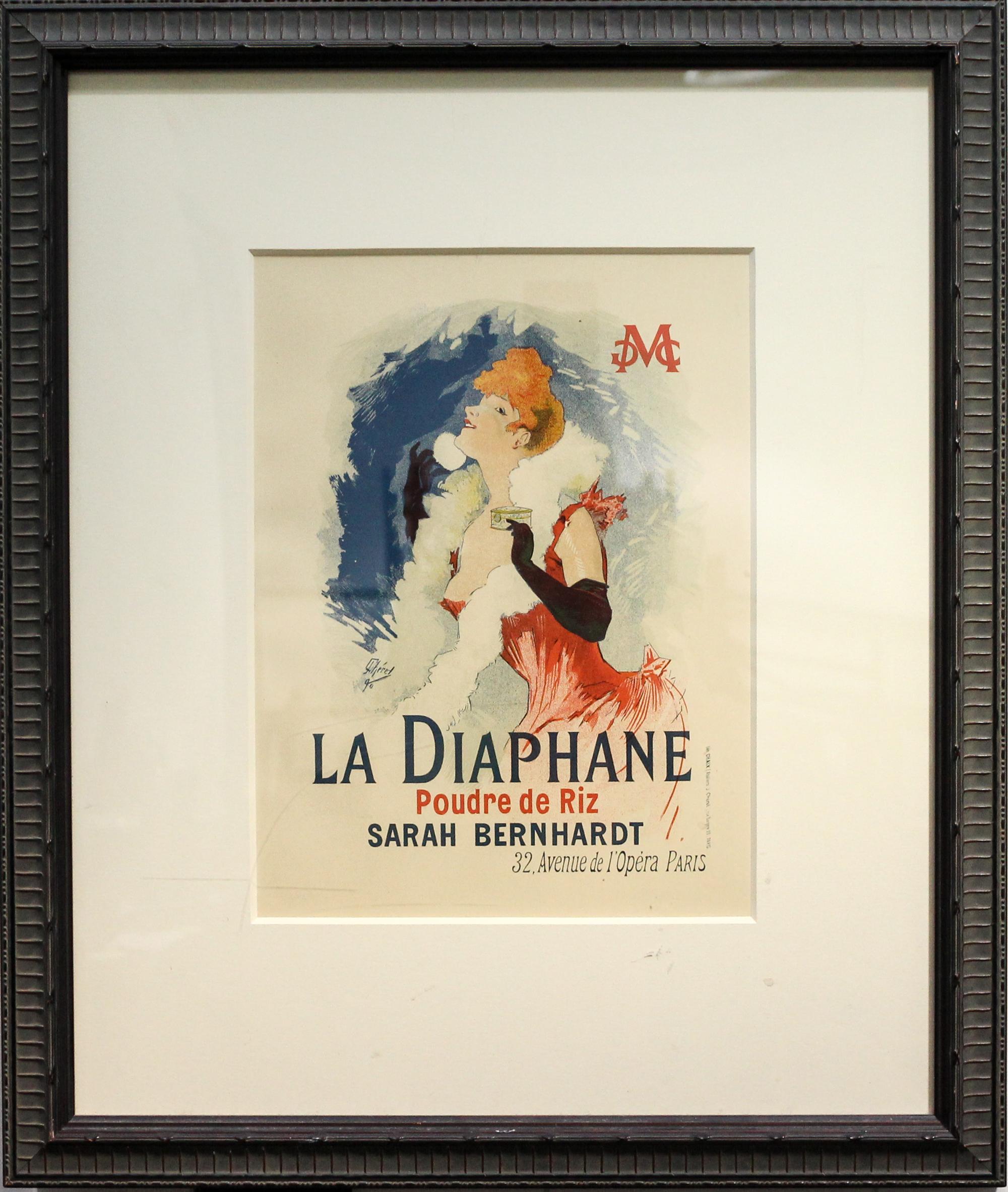 A French Poster Height 21 x width 18 inches (framed).