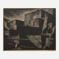 Howard Norton Cook (American, 1901–1980) Pueblo Moonlight
