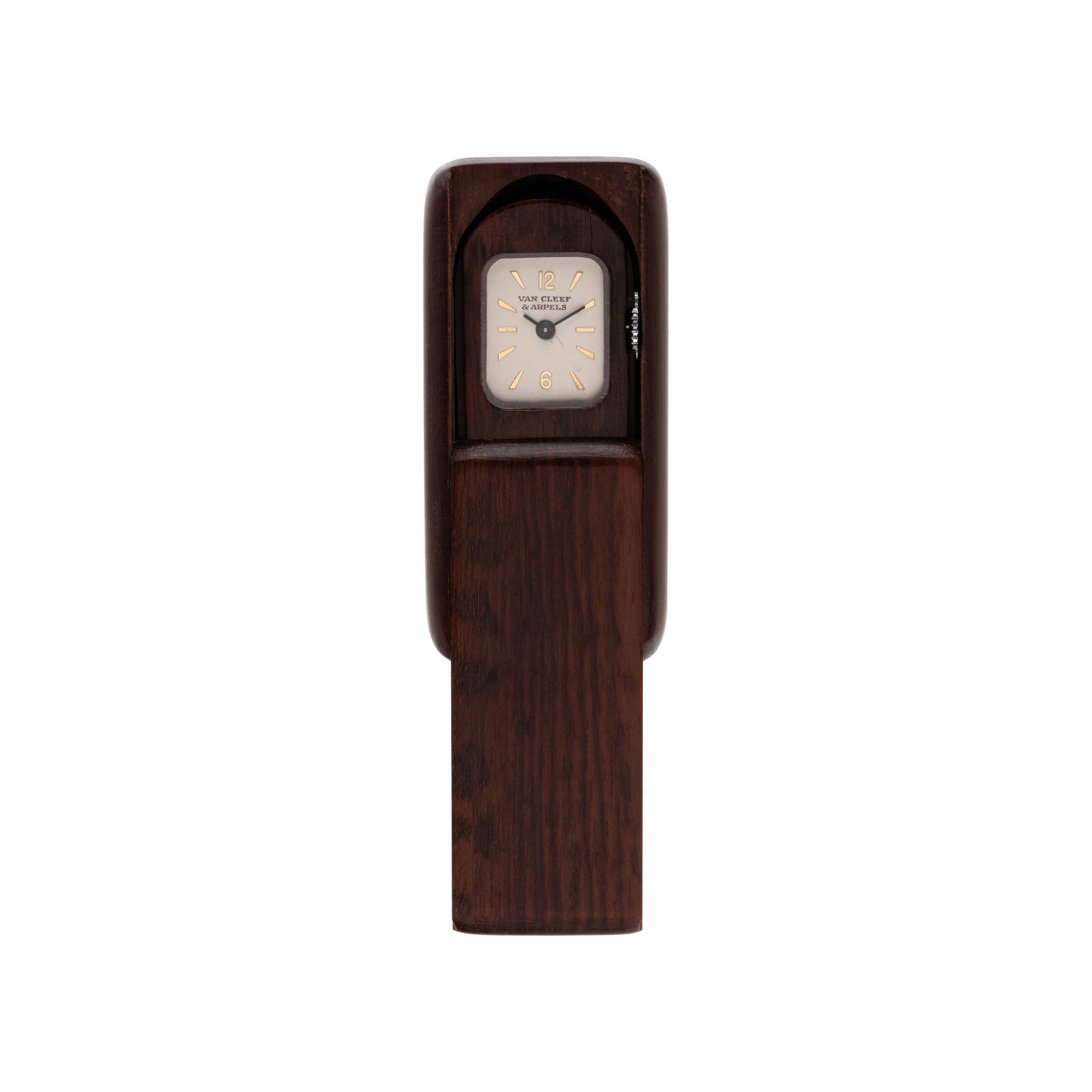 WOOD CASED POCKET WATCH