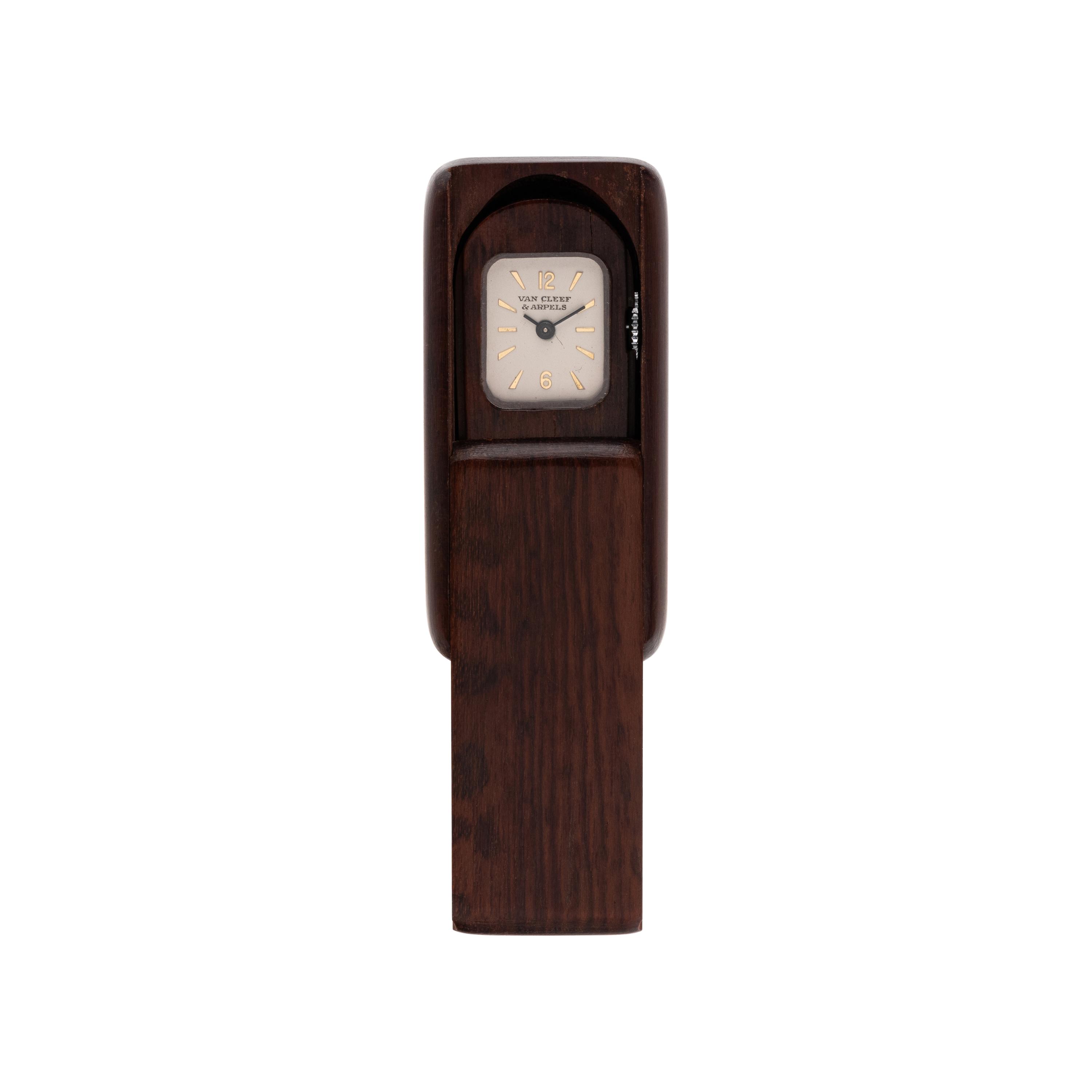 WOOD CASED POCKET WATCH