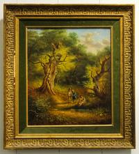 Continental School, (19th/20th century), Figures in a Forest