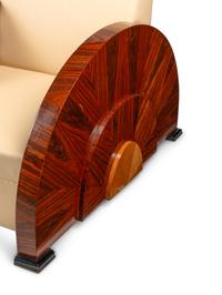 A Pair of Art Deco Style Rosewood Lounge Chairs
