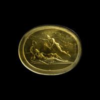 A Neoclassical Glass Intaglio with Mercury Warning Aeneas in His Sleep to Expedite His Departure