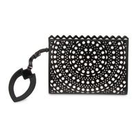ALAÏA, LASER-CUT LEATHER CLUTCH