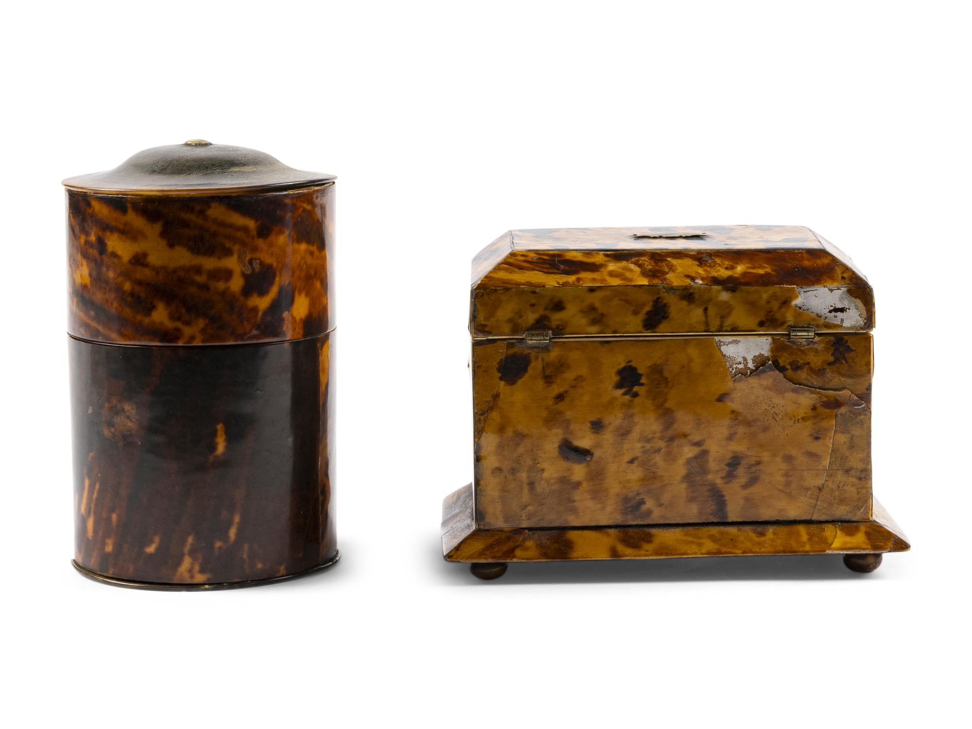 Two George III Tortoise Shell Articles