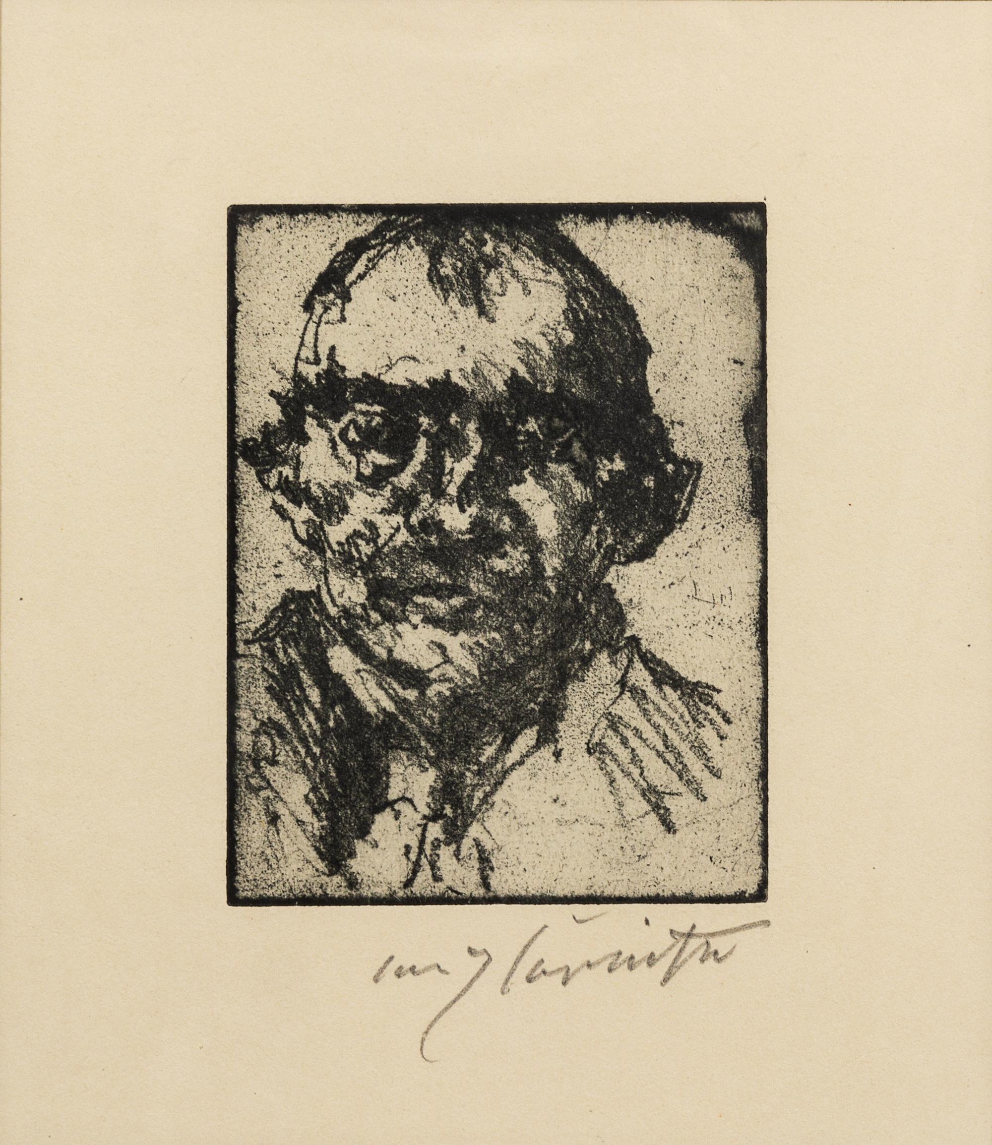 Lovis Corinth, (German, 1858-1925), Self Portrait, 1920-21