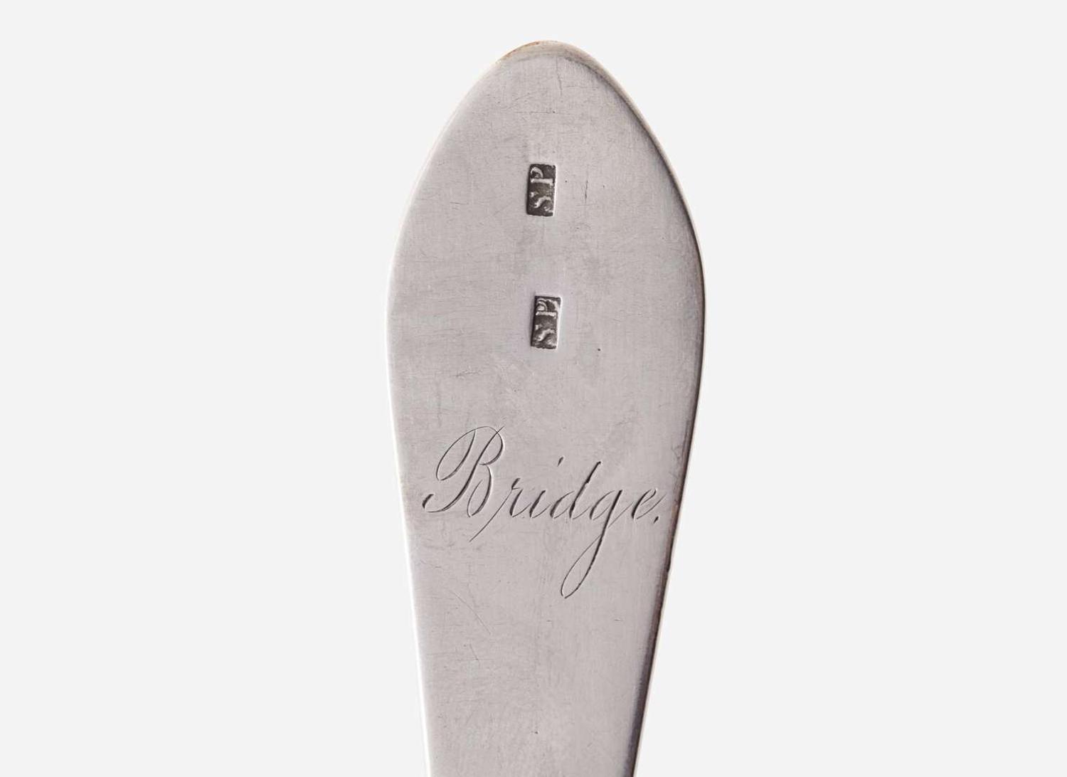 A group of ten silver tablespoons, John Gladding Gibbs (1751-1797) and Saunders Pitman (1734-1804), Providence, RI, circa 1780-1790