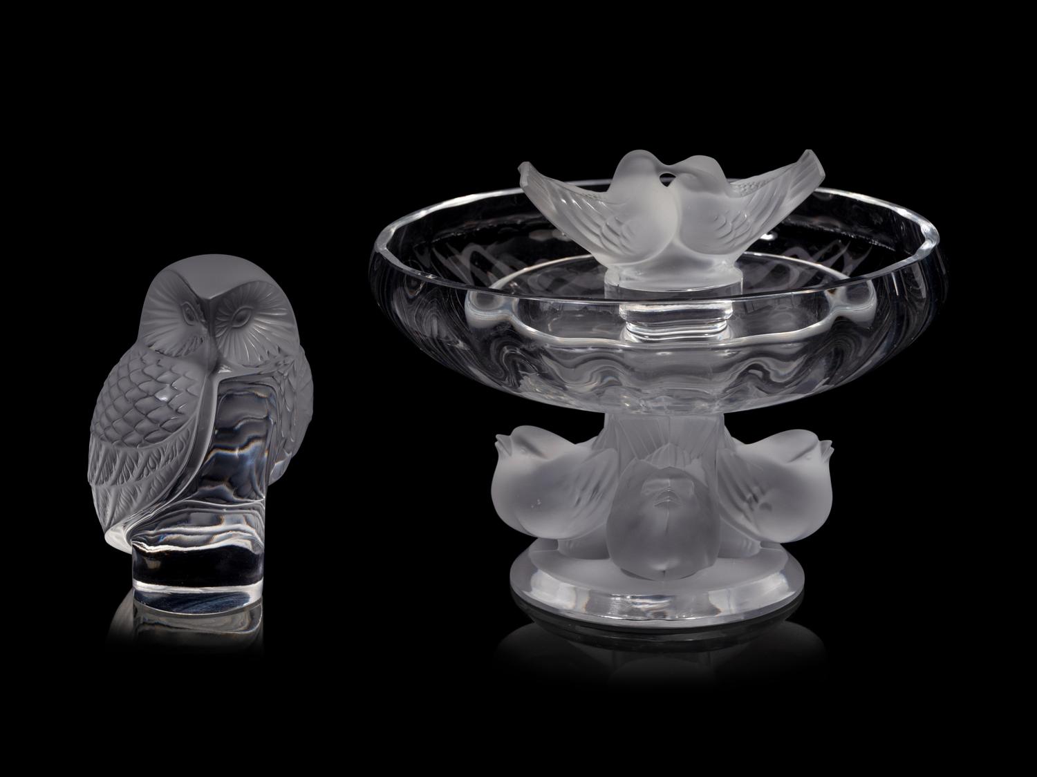 Three Lalique Table Articles