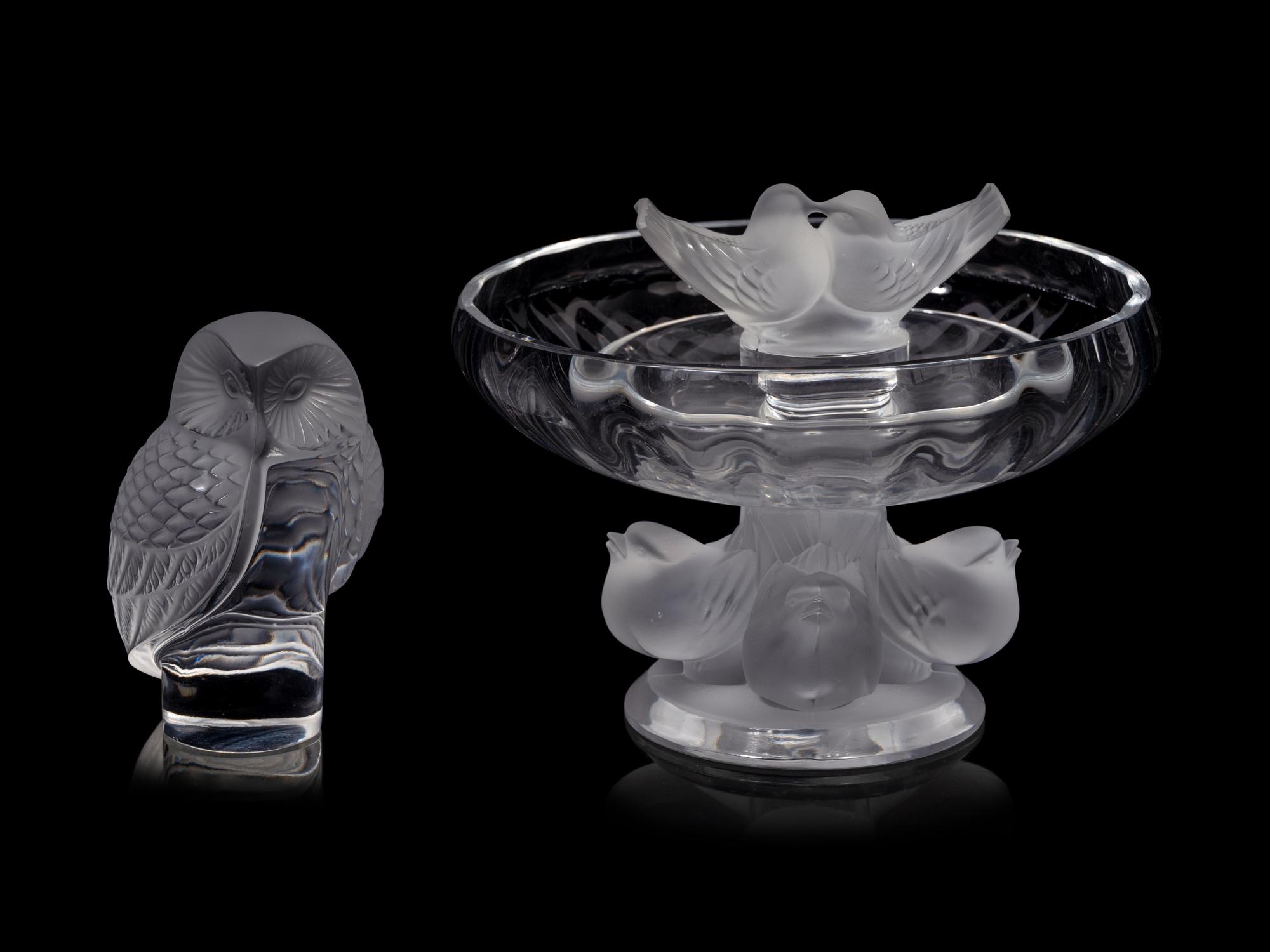 Three Lalique Table Articles