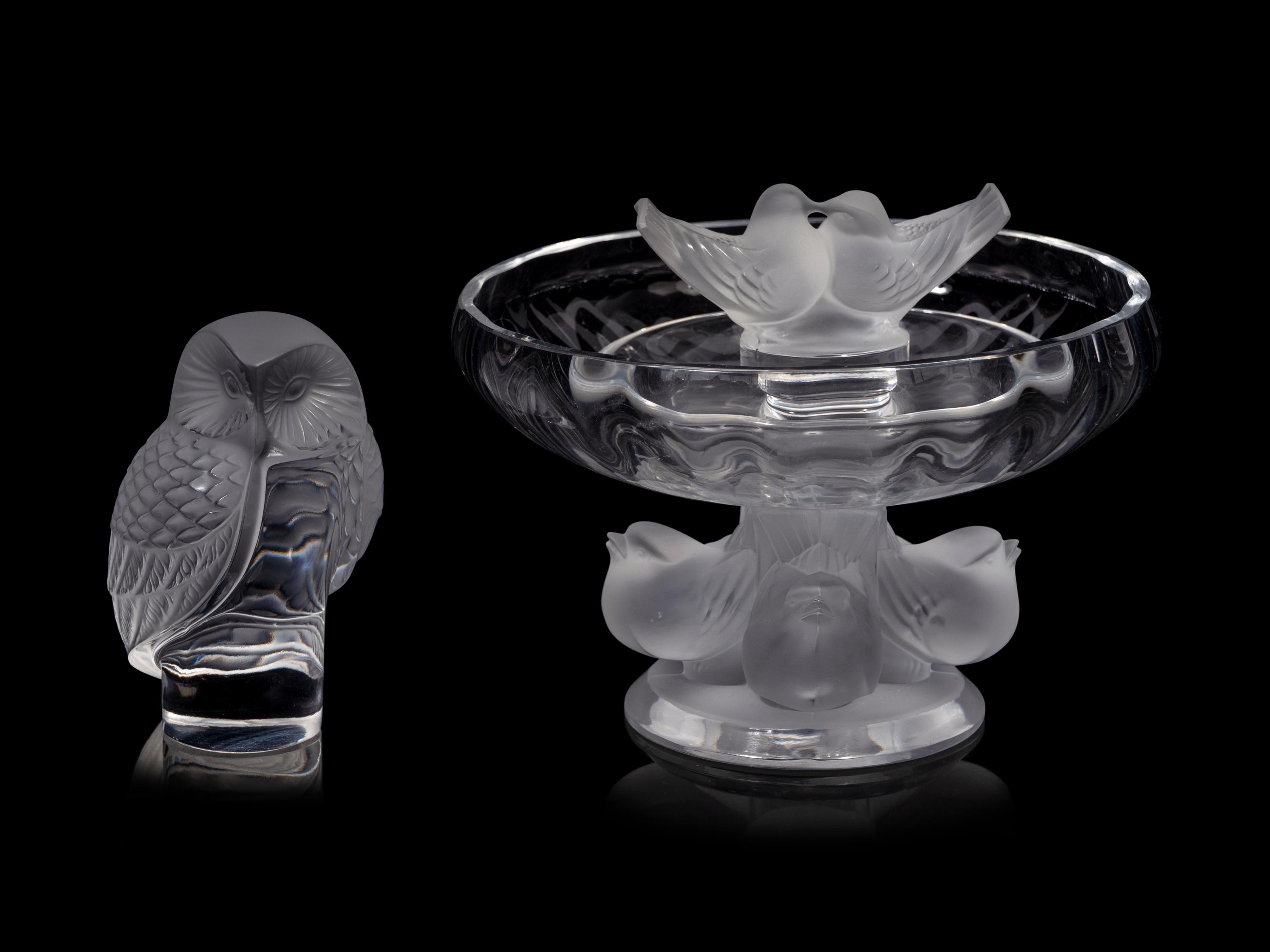 Three Lalique Table Articles