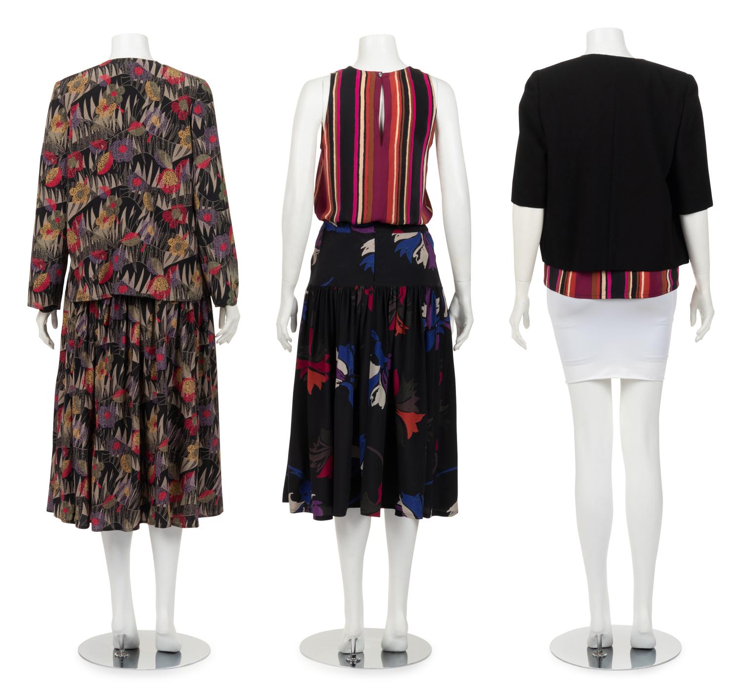 Seven Chloé Separates: Two Sleeveless Tops, One Three-Piece Ensemble, One Skirt, and One Jacket