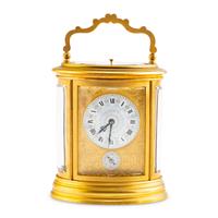 A French Gilt Brass Grande Sonnerie Carriage Clock