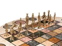A Continental Parcel Gilt Specimen Marble Game Table