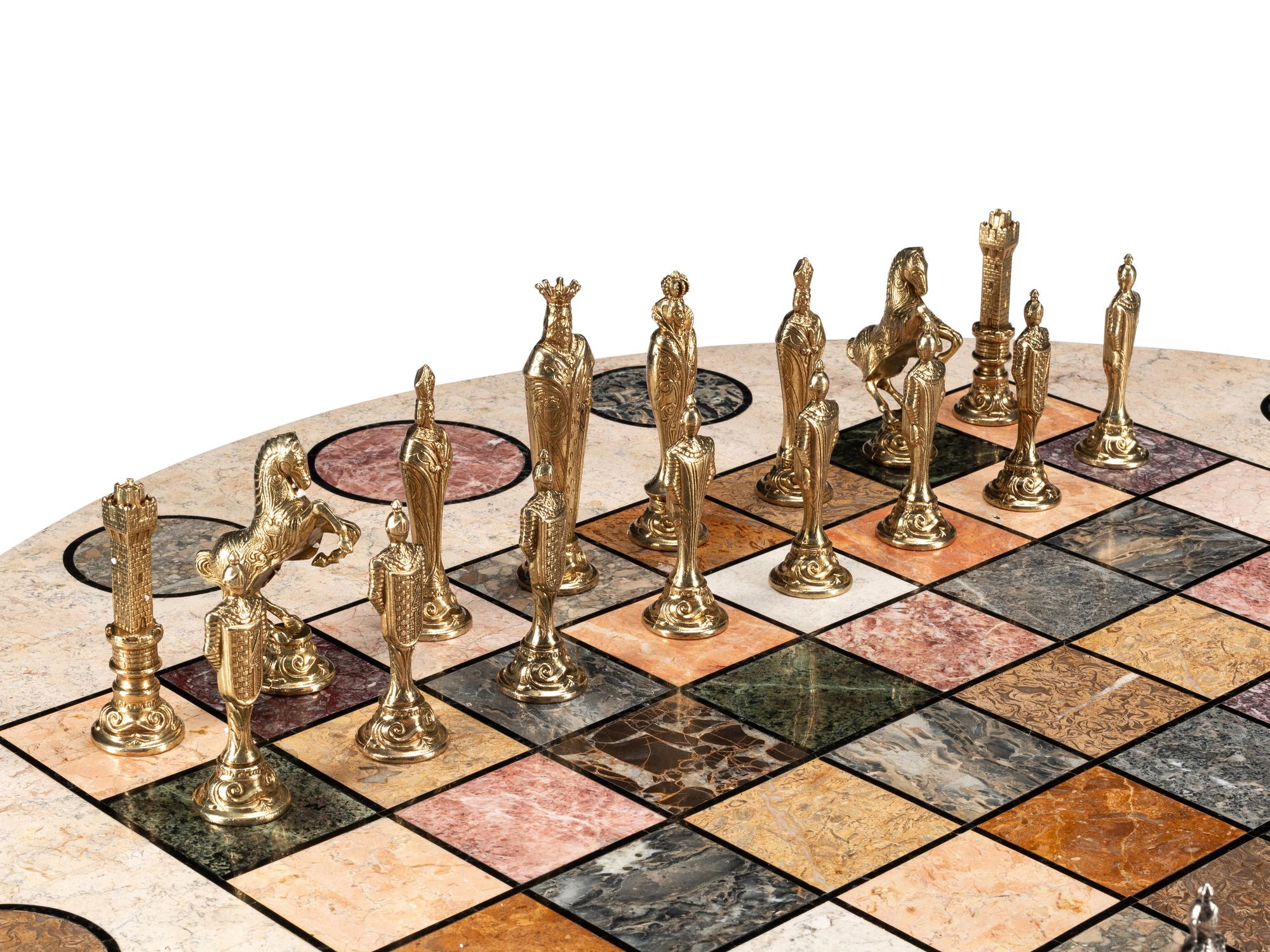 A Continental Parcel Gilt Specimen Marble Game Table