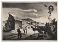 Thomas Hart Benton, (American, 1889–1975), The Corral, 1948