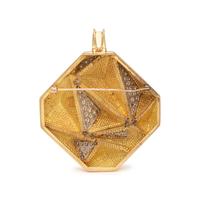 YELLOW GOLD AND DIAMOND PENDANT/BROOCH