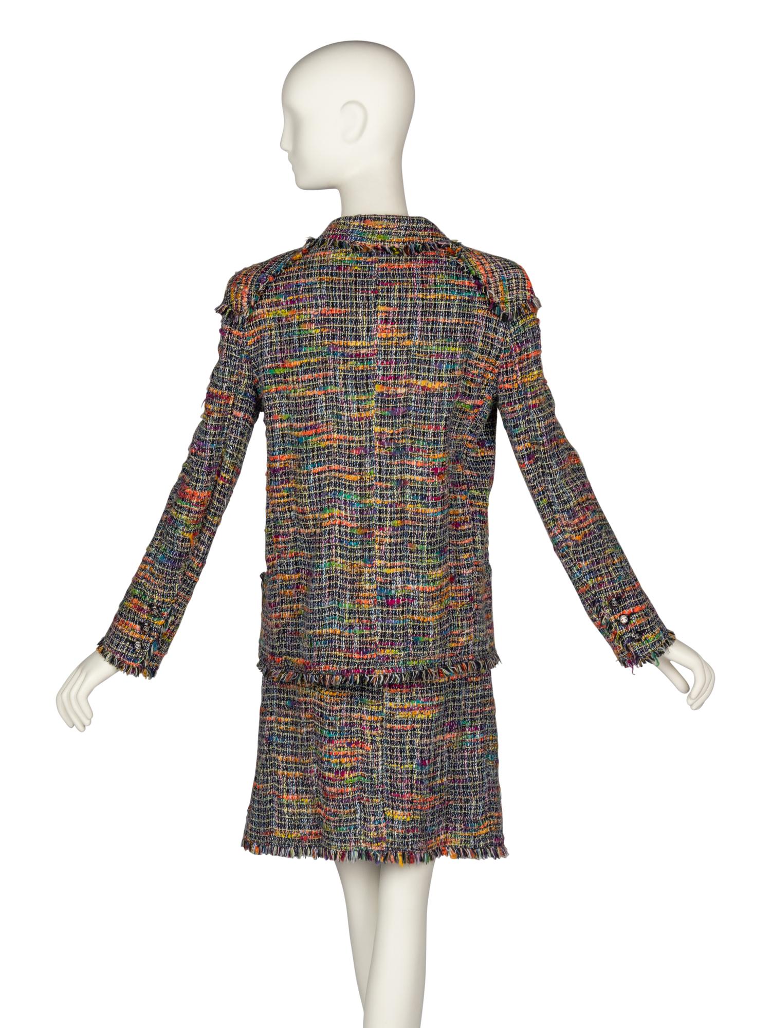 Chanel Multicolor Tweed Skirt Suit