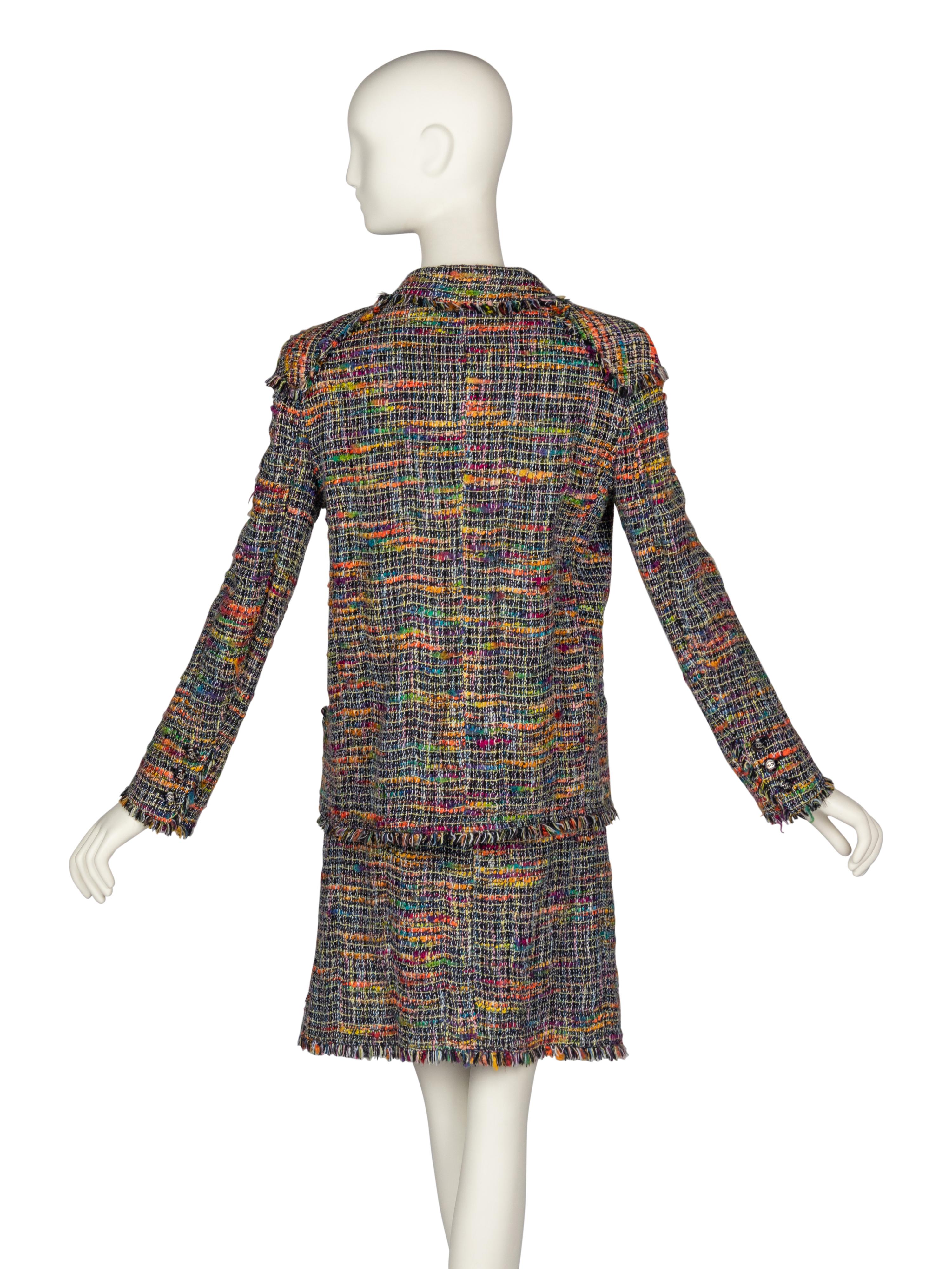 Chanel Multicolor Tweed Skirt Suit