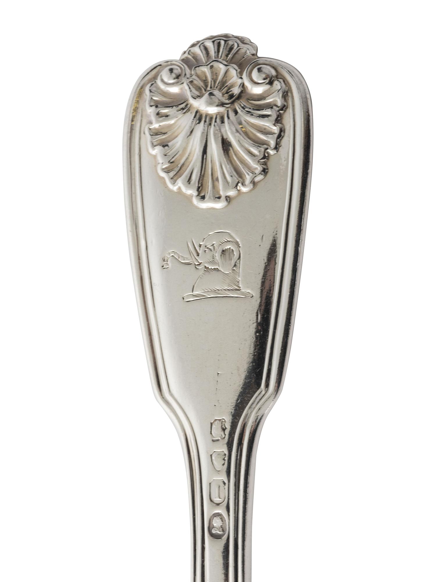 A Georgian and Victorian Silver Flatware Service