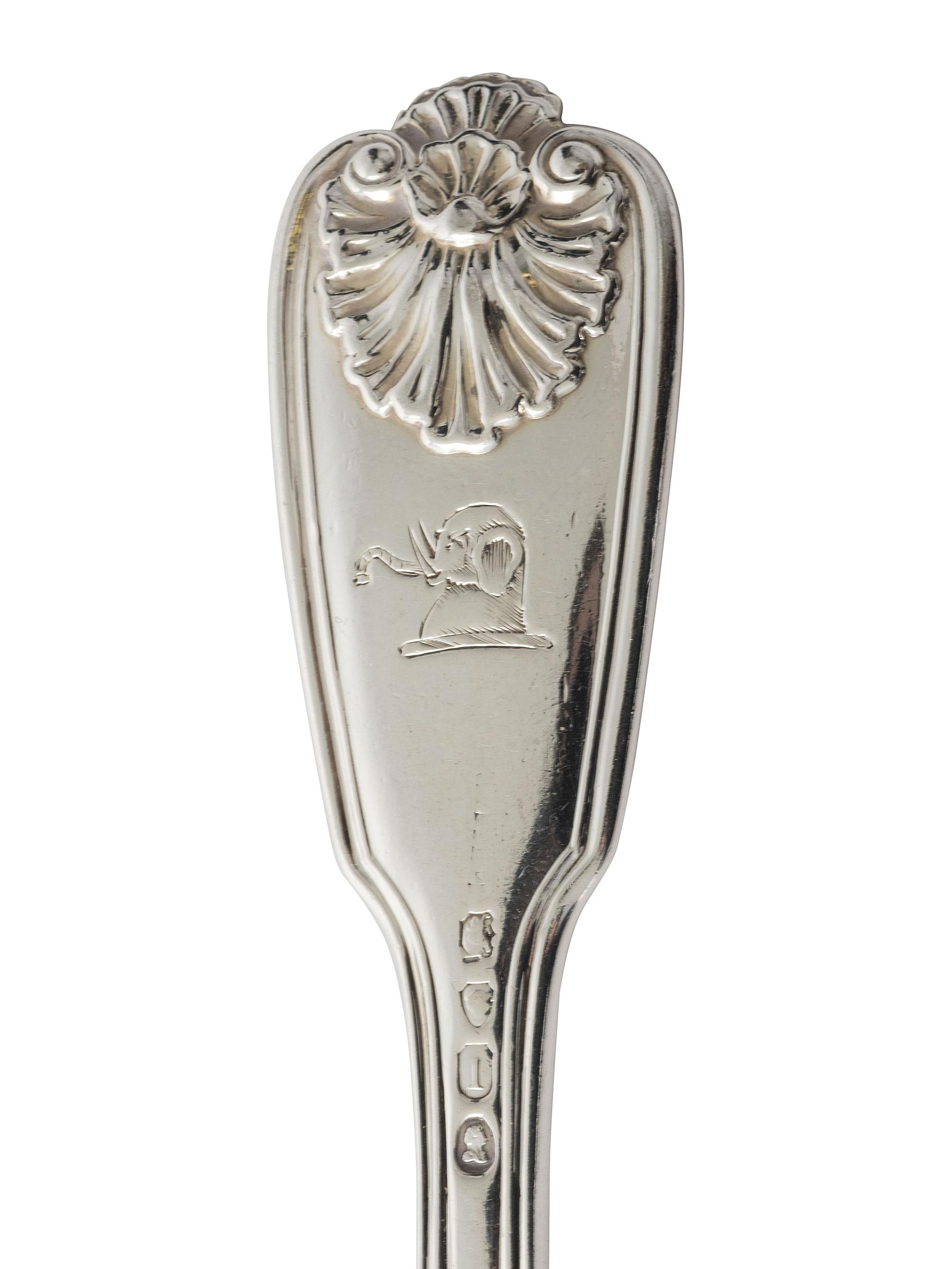 A Georgian and Victorian Silver Flatware Service