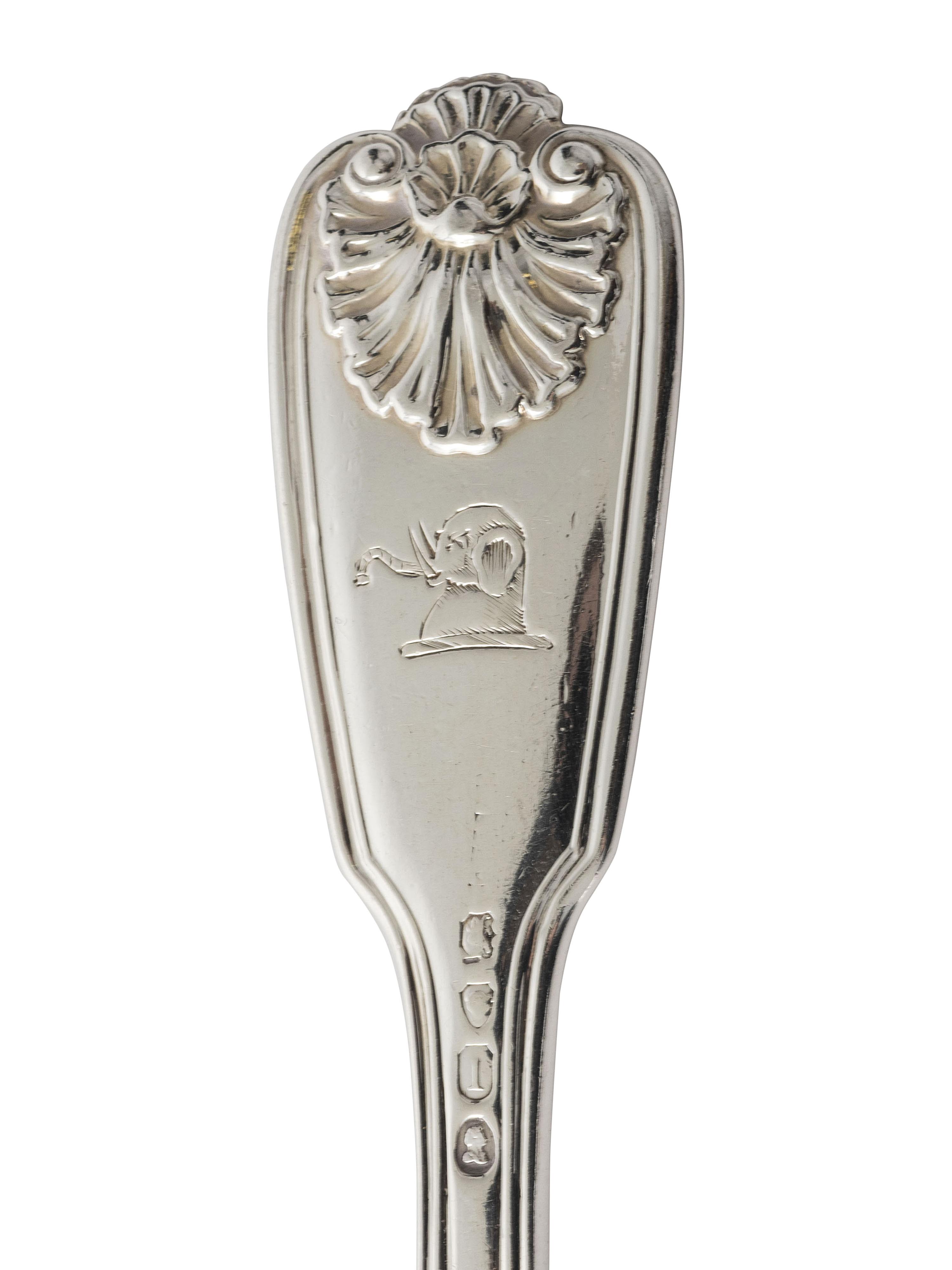 A Georgian and Victorian Silver Flatware Service