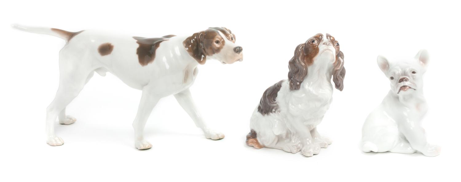 Three Bing & Grondahl Porcelain Figures Width of widest 13 1/4 inches. — 20TH CENTURY