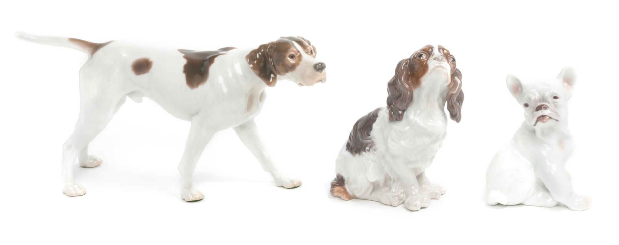 Three Bing & Grondahl Porcelain Figures Width of widest 13 1/4 inches. — 20TH CENTURY
