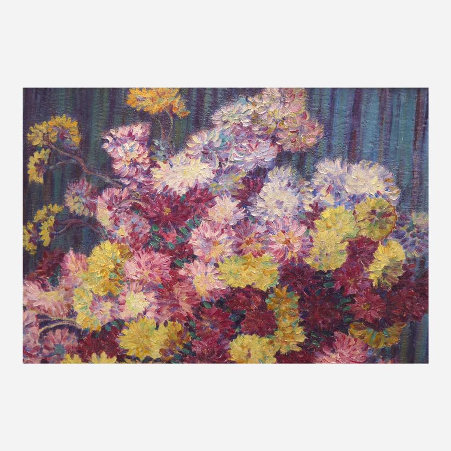 Maude Drein Bryant (American, 1880-1946) Still Life with Mums and Peppers