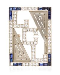A Collection of Vintage White Gold, Diamond and Synthetic Sapphire Jewelry, 13.90 dwts.
