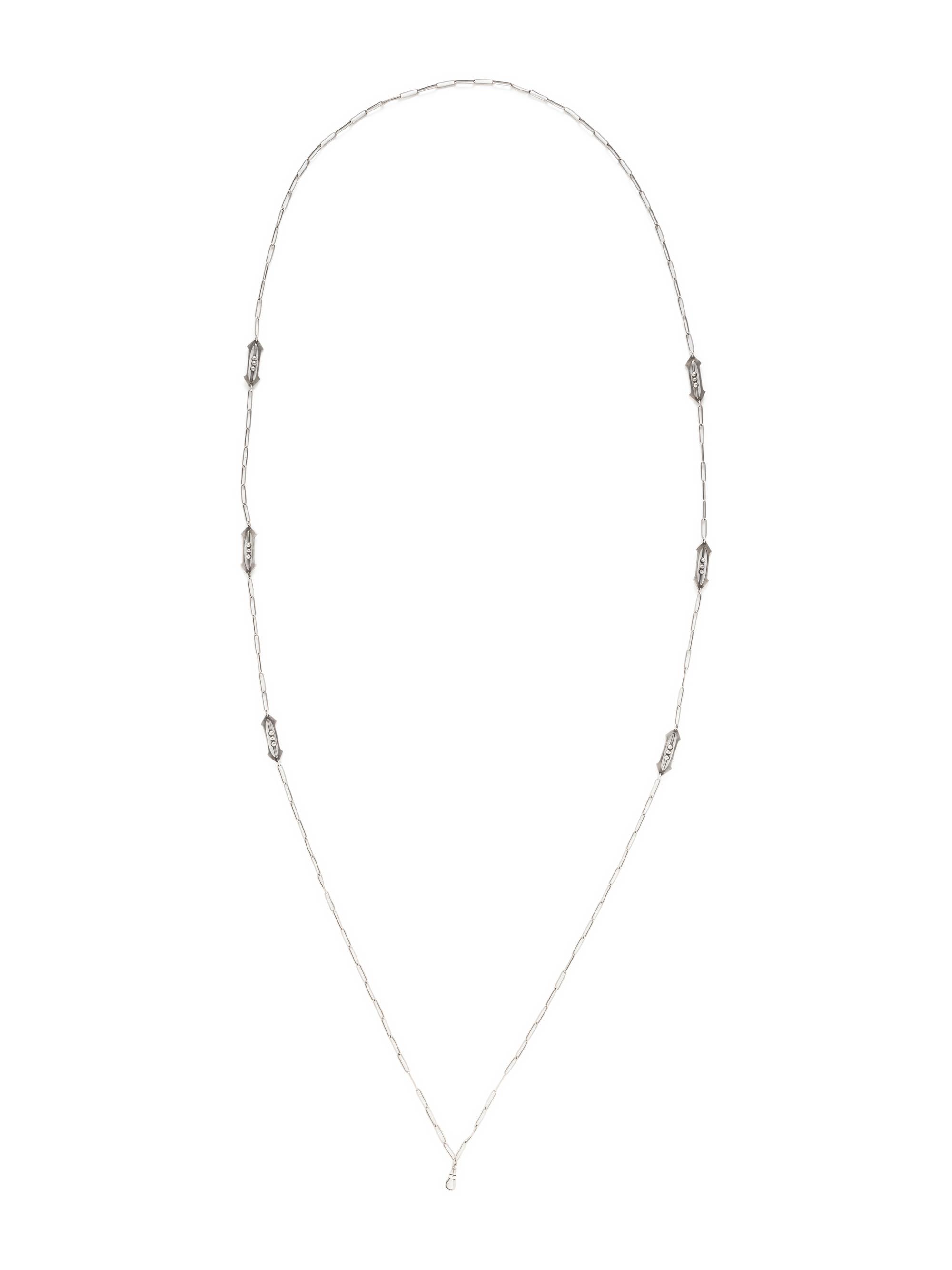 KALO, STERLING SILVER LONG NECKLACE