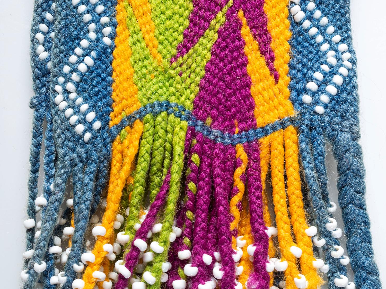 Osage Finger-Woven Wool Sashes, with Arrow Design