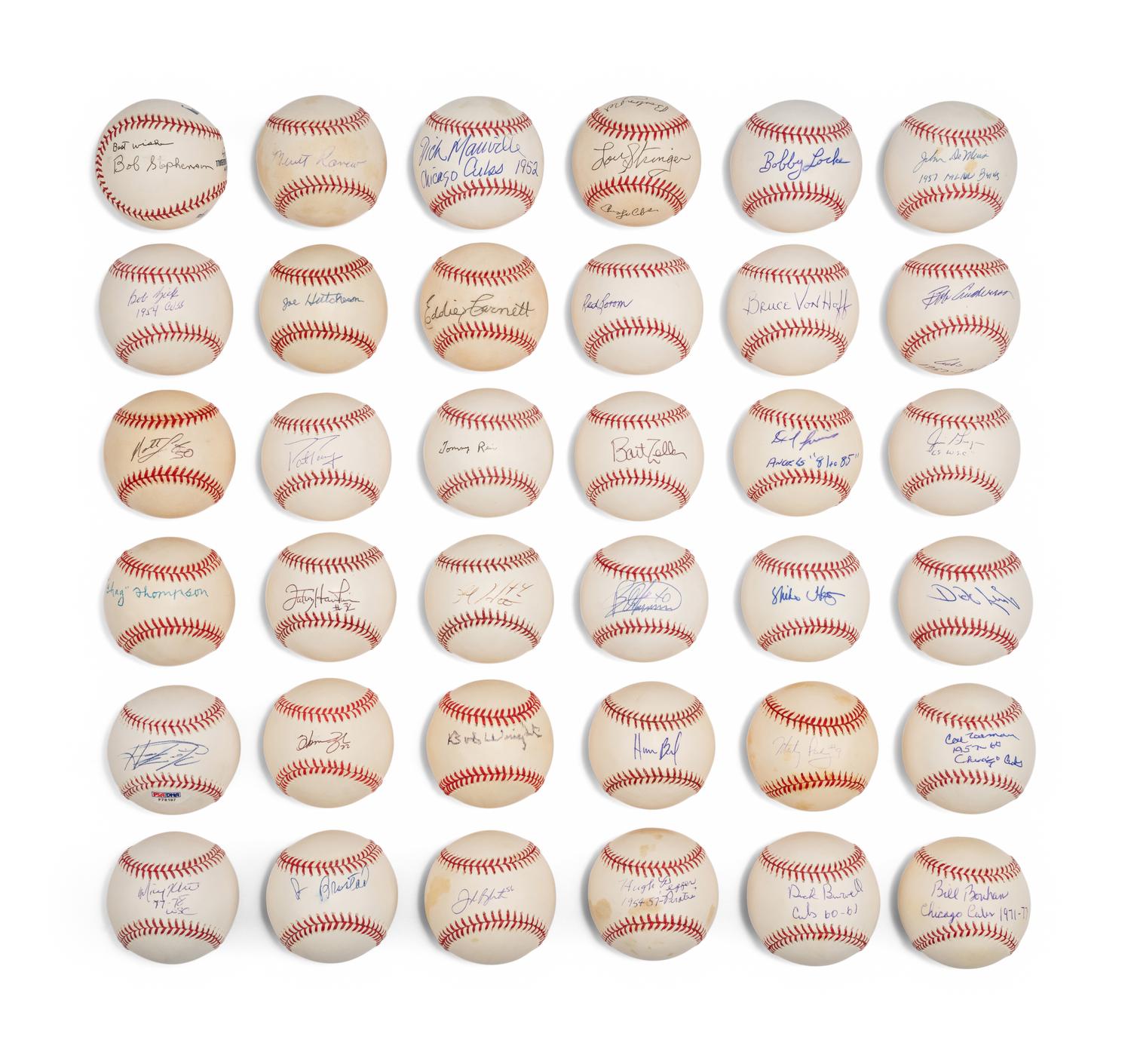 Bases Loaded Signed Autograph Baseball Group No. 69