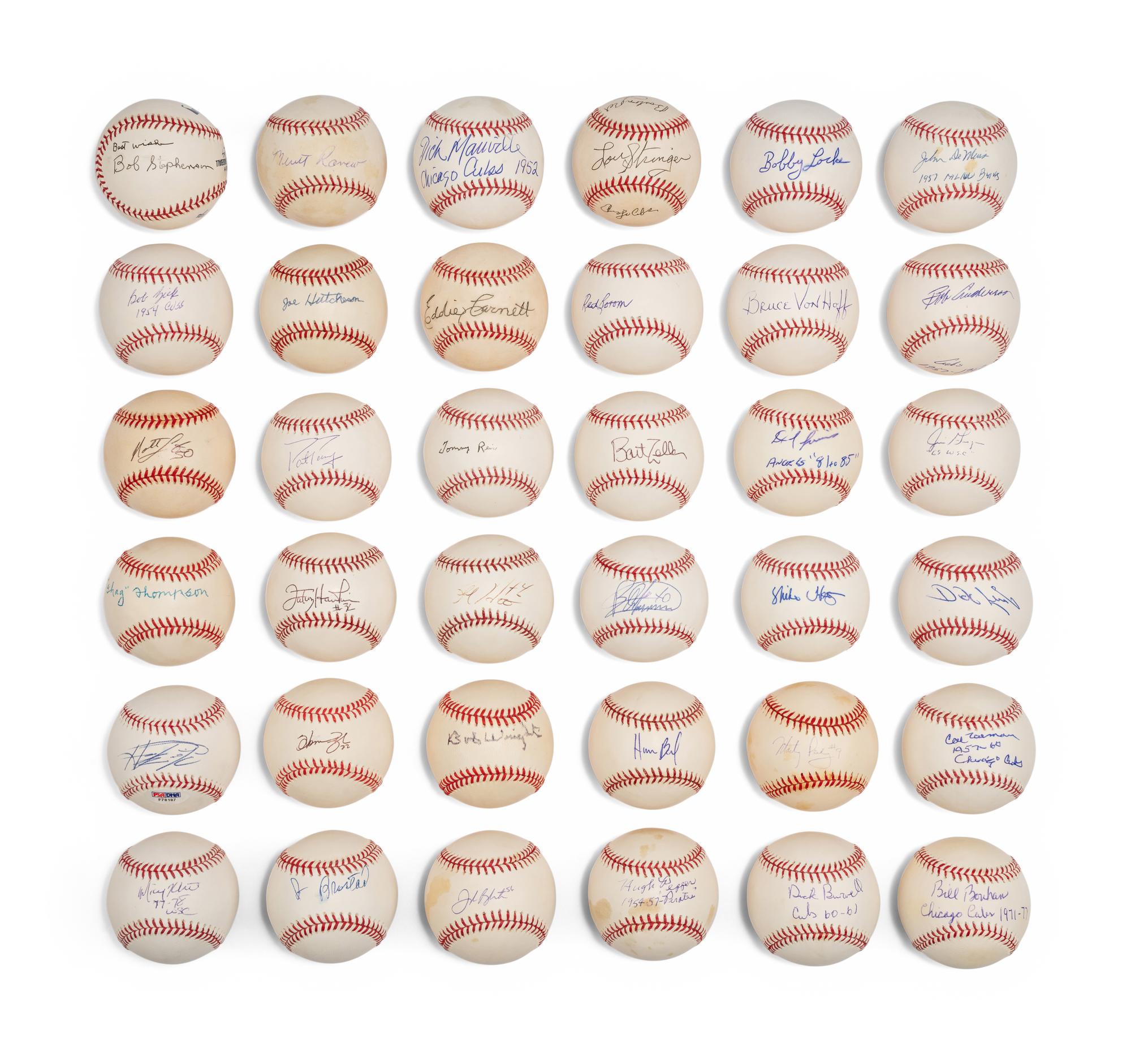 Bases Loaded Signed Autograph Baseball Group No. 69