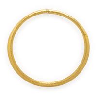 Italian, Hammered Yellow Gold Necklace