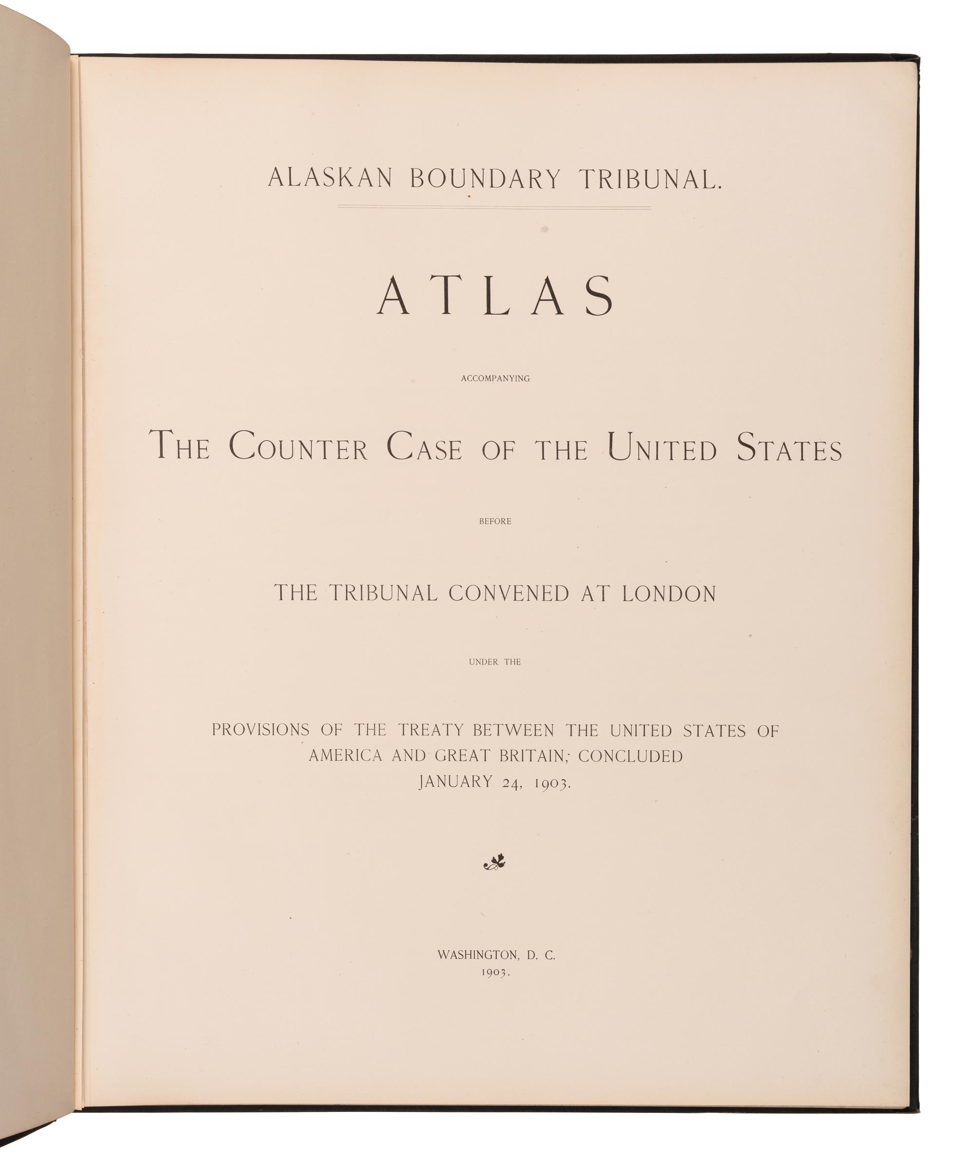[ALASKAN BOUNDARY TRIBUNAL].