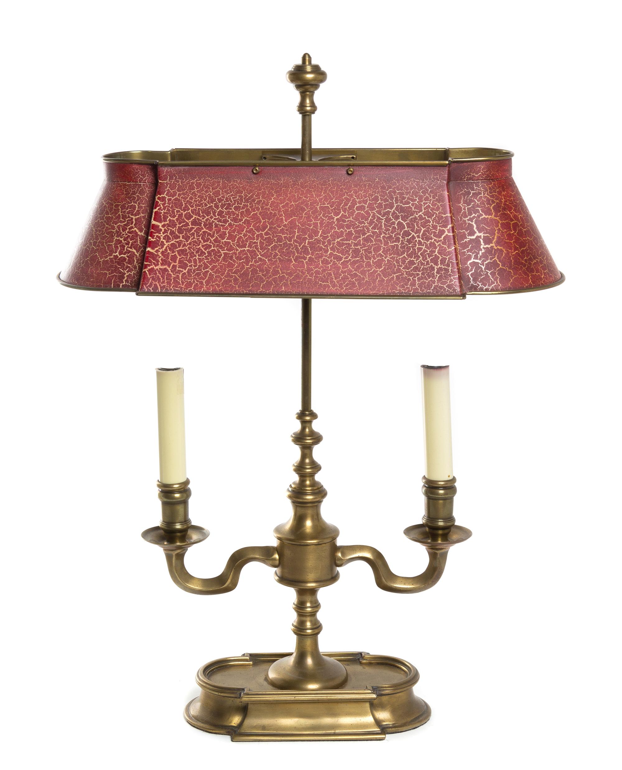 A Chapman Gilt Brass Bouillotte Lamp Height 24 inches. — 20TH CENTURY