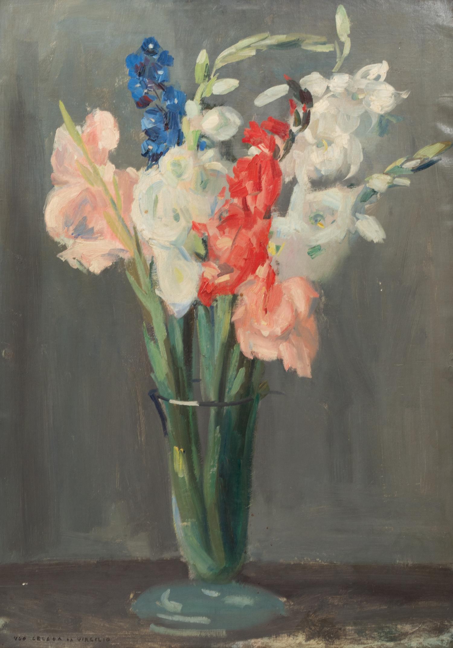 Still Life with Gladioli and Delphinium