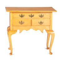 A Queen Anne Style Tiger Maple Dressing Table