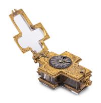 A French Gilt-Bronze Cruciform Pendant Watch