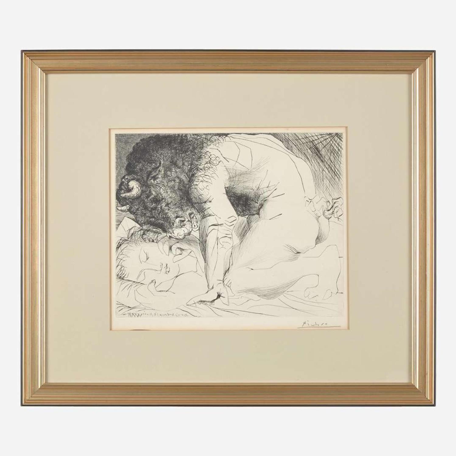 Pablo Picasso (Spanish, 1881-1973) Minotaure Caressant une Dormeuse from La Suite Vollard