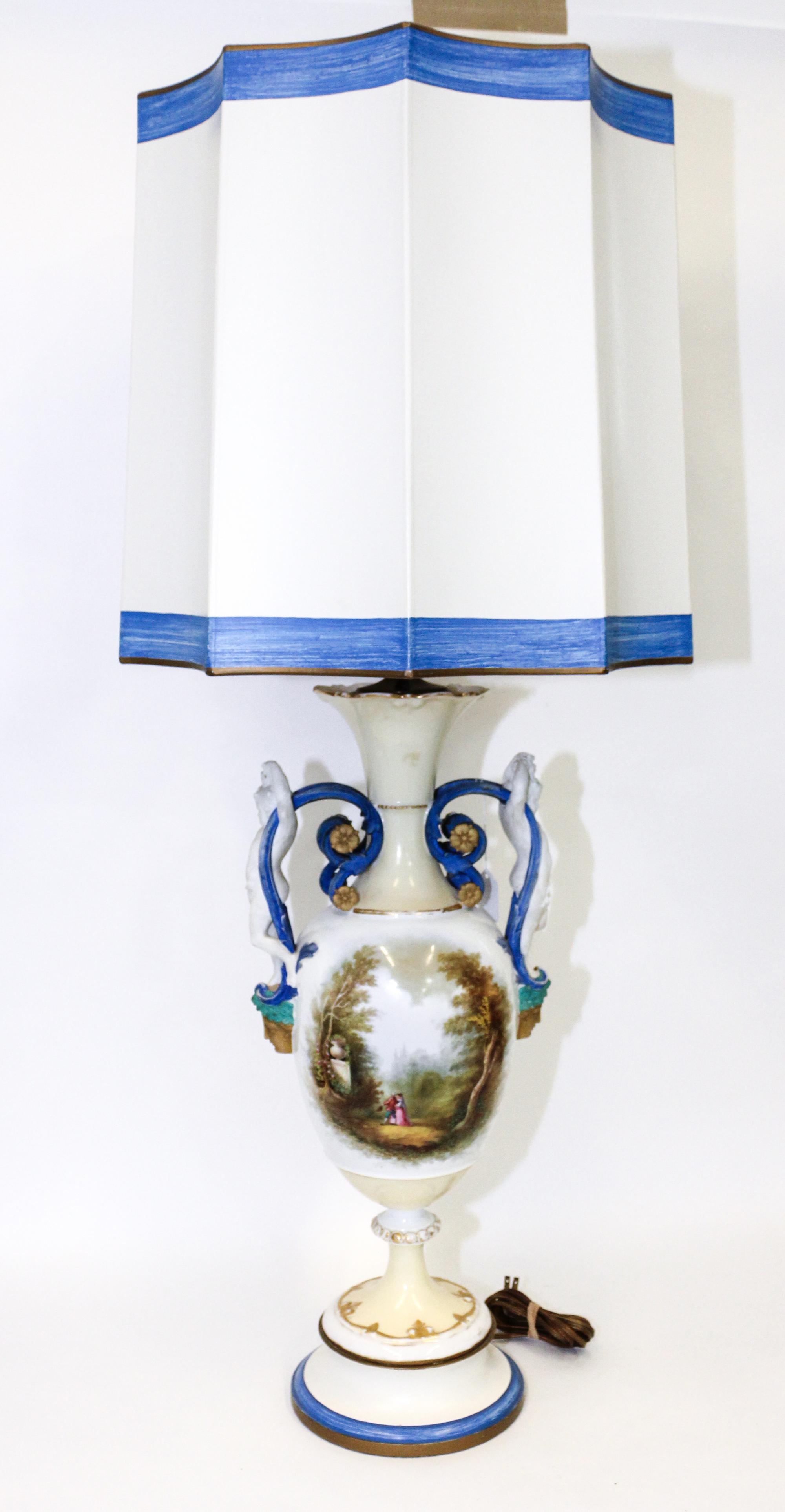 A French Porcelain Urn Height overall 41 5/8 inches. — LATE 19TH CENTURY
