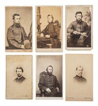 [MILITARIA]. 26 photographs, incl. CDVs of Civil War officers and enlisted men, some identified.