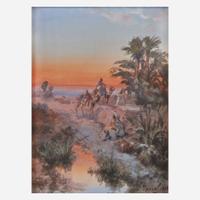Paul Pascal (French, 1832–1903) Camel Riders Along the Nile; together with three companions