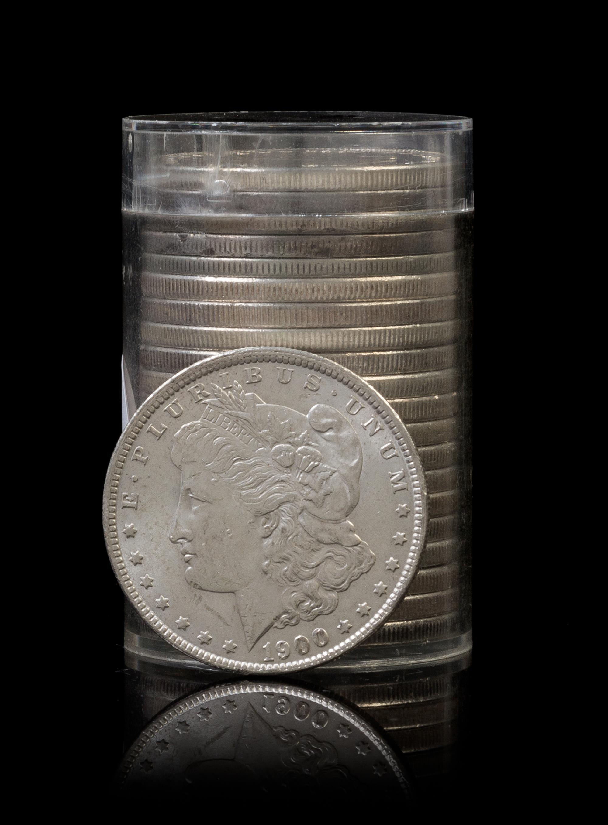 A Group of Twenty-One United States Morgan Silver Dollars