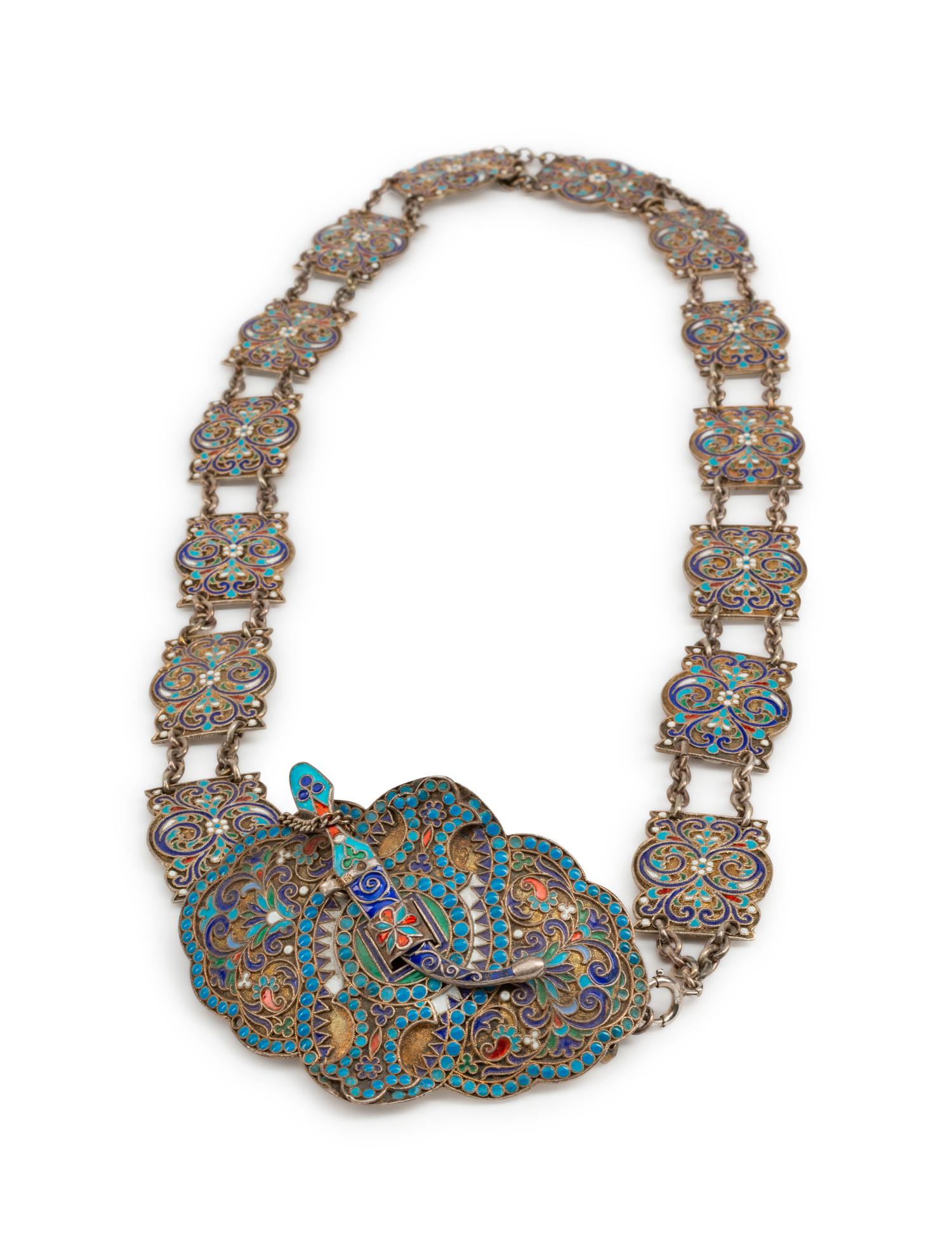 A Russian Silver and Enamel Belt — EARLY 20TH CENTURY