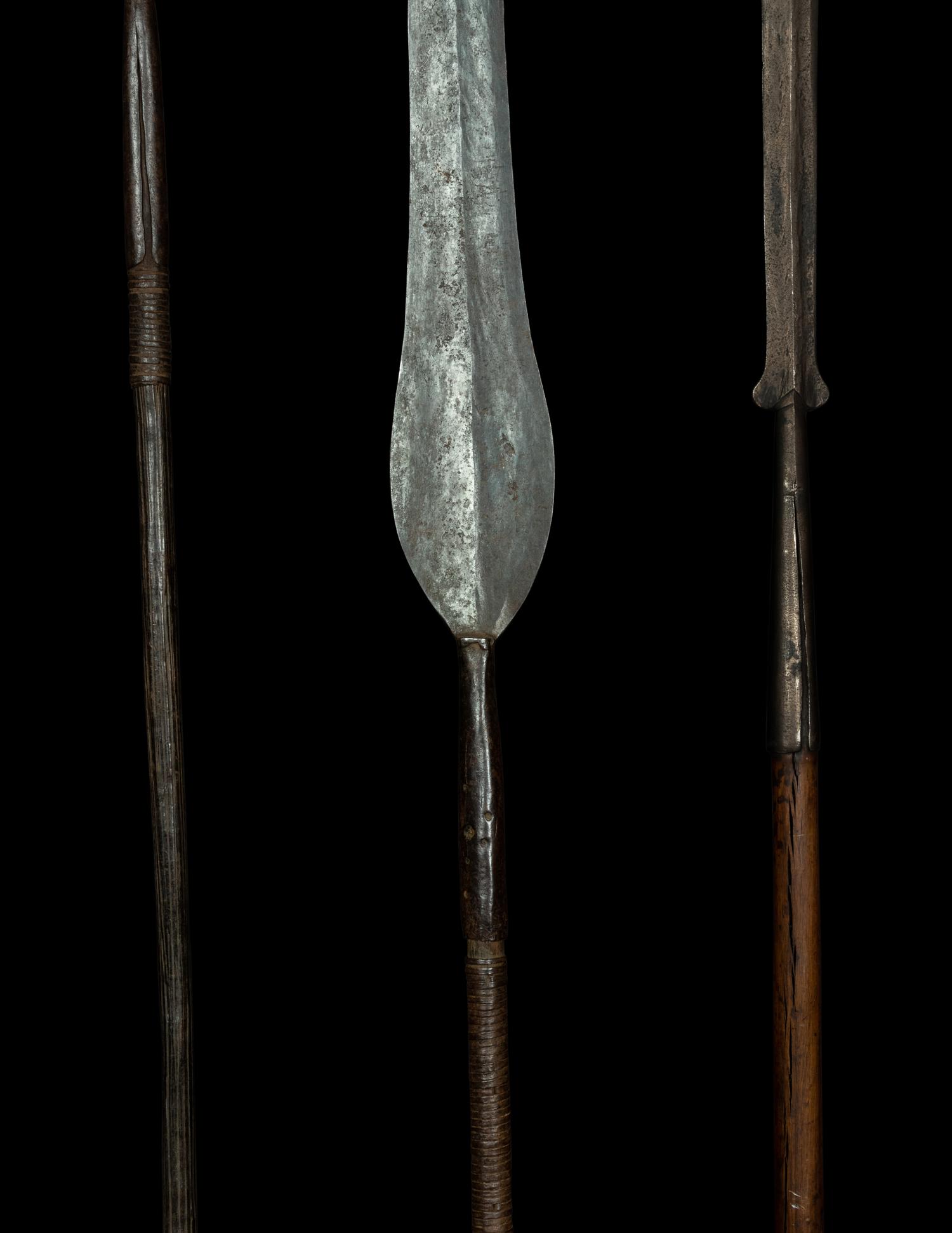 Five Maasai Warrior Spears
