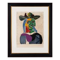 After Pablo Picasso (Spanish, 1881–1973) — Tête de Femme au Chapeau, 1956