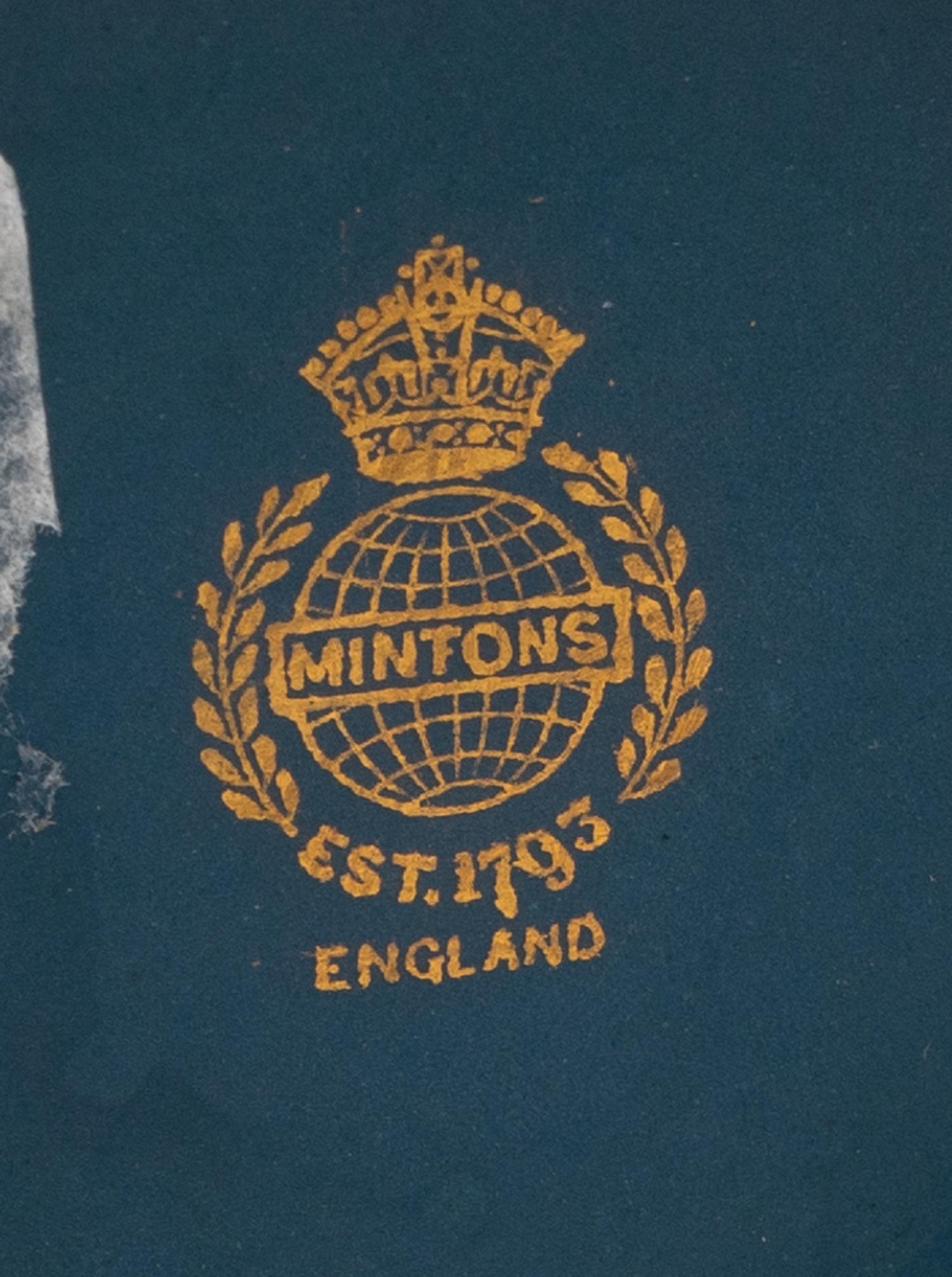 A Mintons Pâte-sur-Pâte Peacock Blue-Ground Vase