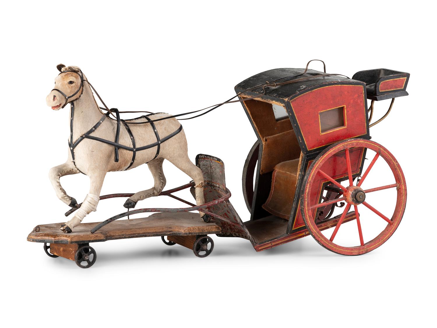 A Horse Drawn Carriage Pull Toy